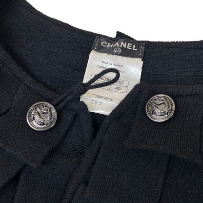 Chanel Skirt Set Black Knit Bolero Wool Angora — view 8