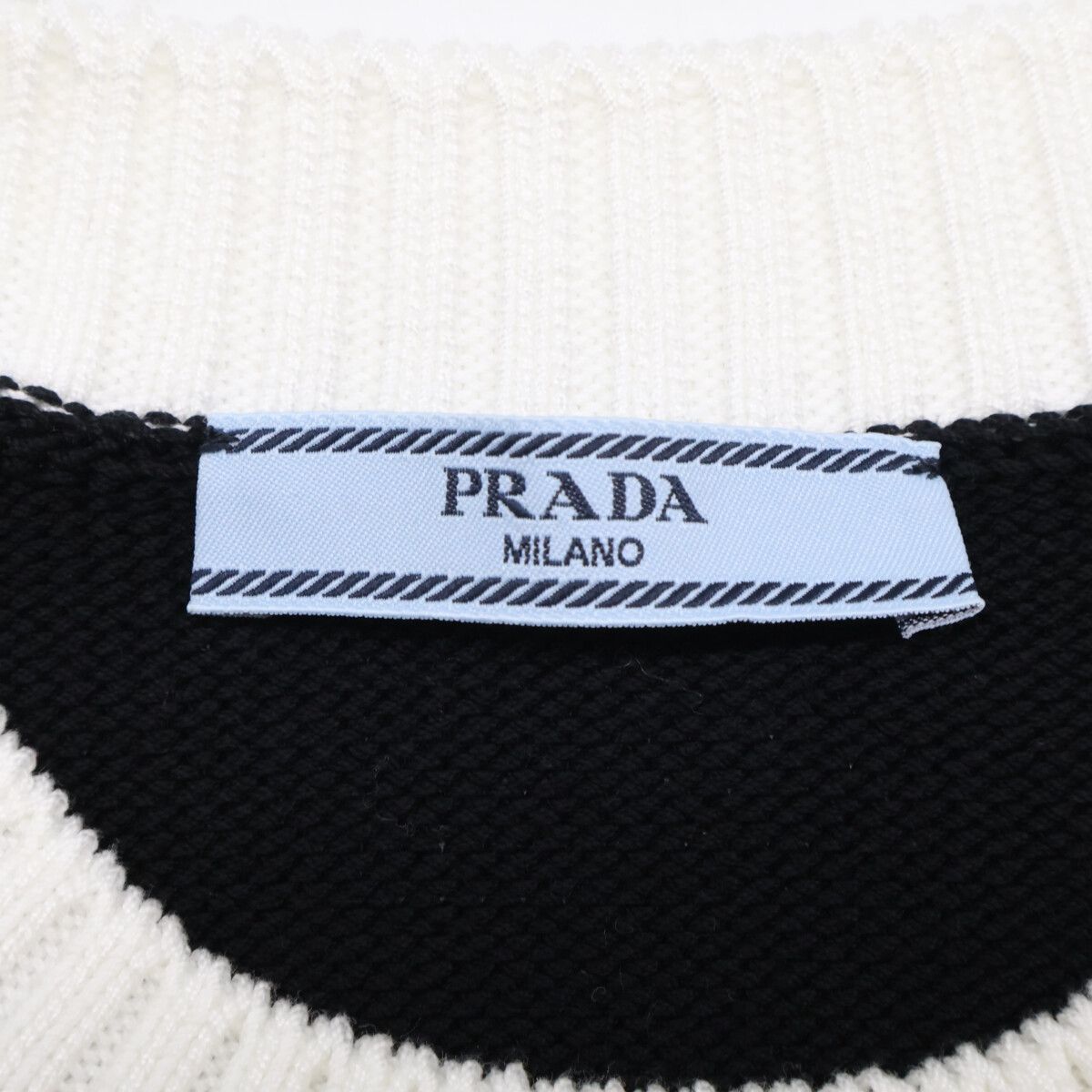 Prada Logo Embroidery Knit Dress 42 — view 6