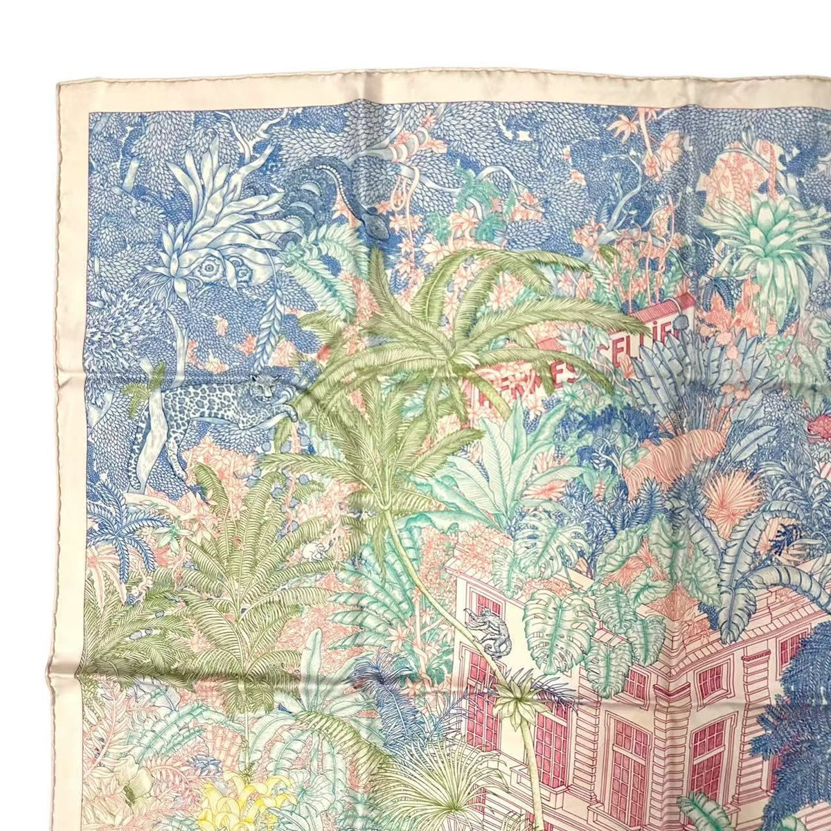 Hermes Scarf Carre 90 Silk Faubourg Tropical Multicolor — view 3