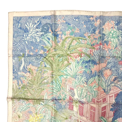 Hermes Scarf Carre 90 Silk Faubourg Tropical Multicolor — view 3
