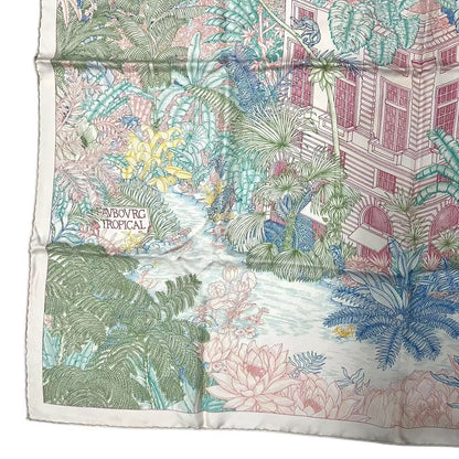 Hermes Scarf Carre 90 Silk Faubourg Tropical Multicolor — view 5