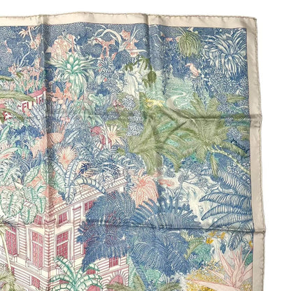 Hermes Scarf Carre 90 Silk Faubourg Tropical Multicolor — view 4