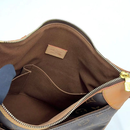 Louis Vuitton Odeon MM Monogram Leather Brown Shoulder Bag Gold — view 5