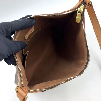 Louis Vuitton Odeon MM Monogram Leather Brown Shoulder Bag Gold — view 3