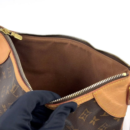 Louis Vuitton Odeon MM Monogram Leather Brown Shoulder Bag Gold — view 7