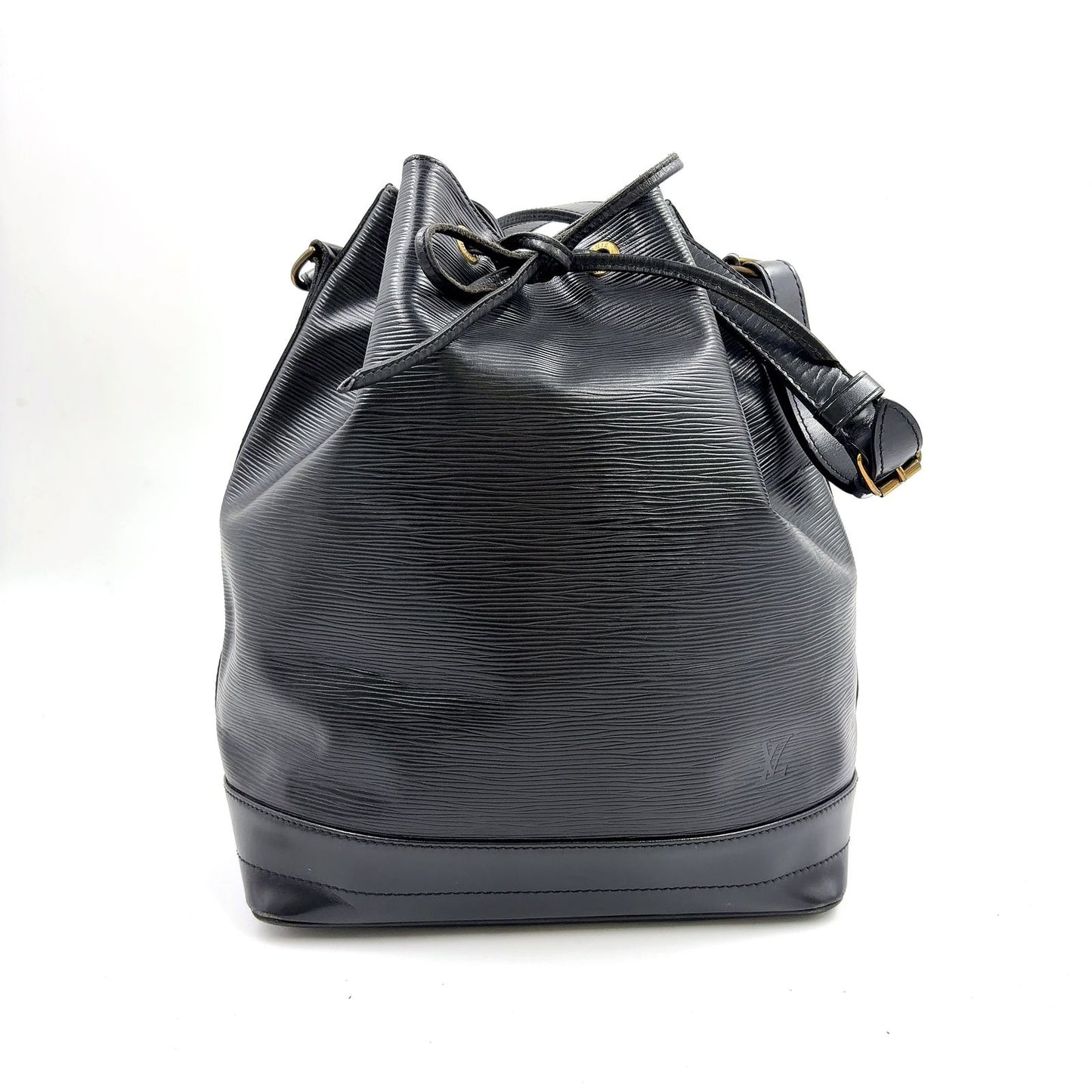 Louis Vuitton Noe Epi Noir Leather Black Shoulder Bag Gold