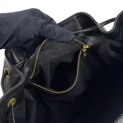 Louis Vuitton Noe Epi Noir Leather Black Shoulder Bag Gold — view 6