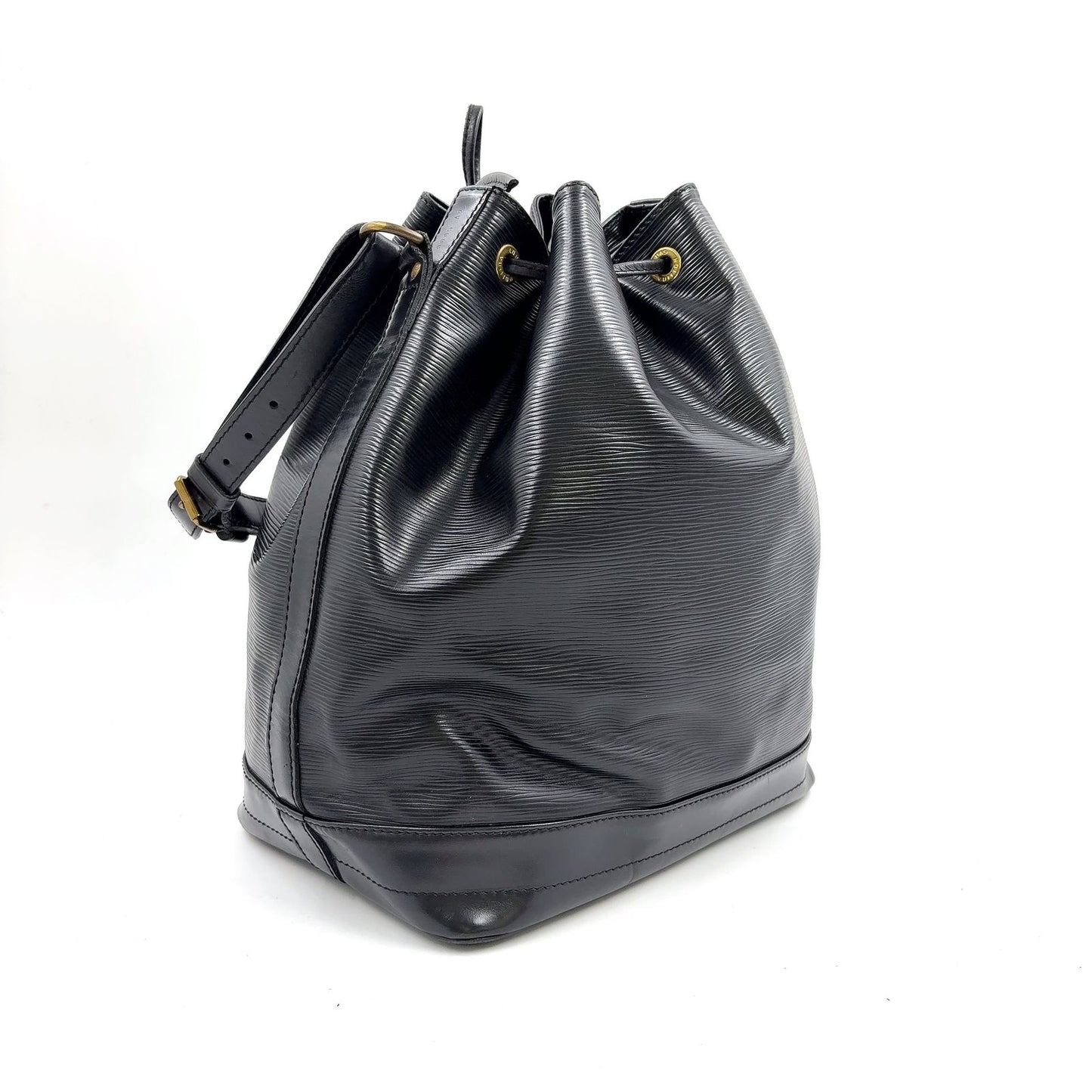 Louis Vuitton Noe Epi Noir Leather Black Shoulder Bag Gold — view 2