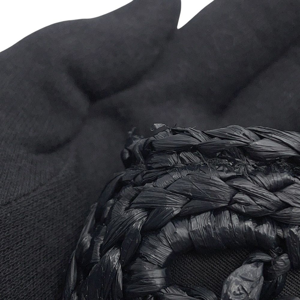 Prada Clutch Logo Raffia Black — view 6