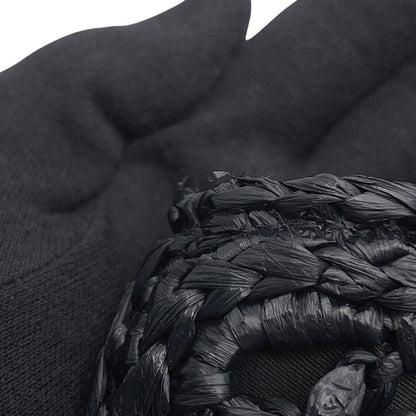 Prada Clutch Logo Raffia Black — view 6