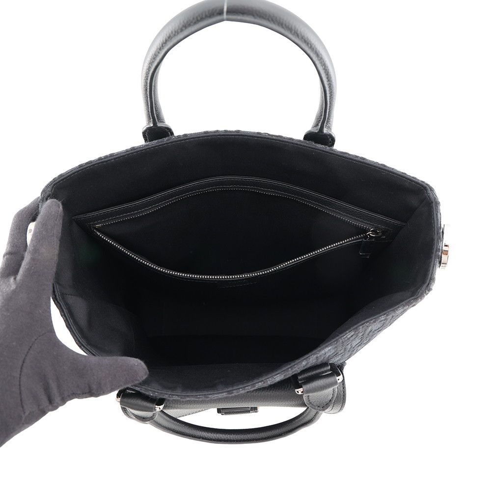 Dior Tote Bag Oblique Jacquard Saddle Trotter Black 2-Way — view 6