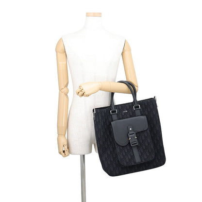Dior Tote Bag Oblique Jacquard Saddle Trotter Black 2-Way — view 4