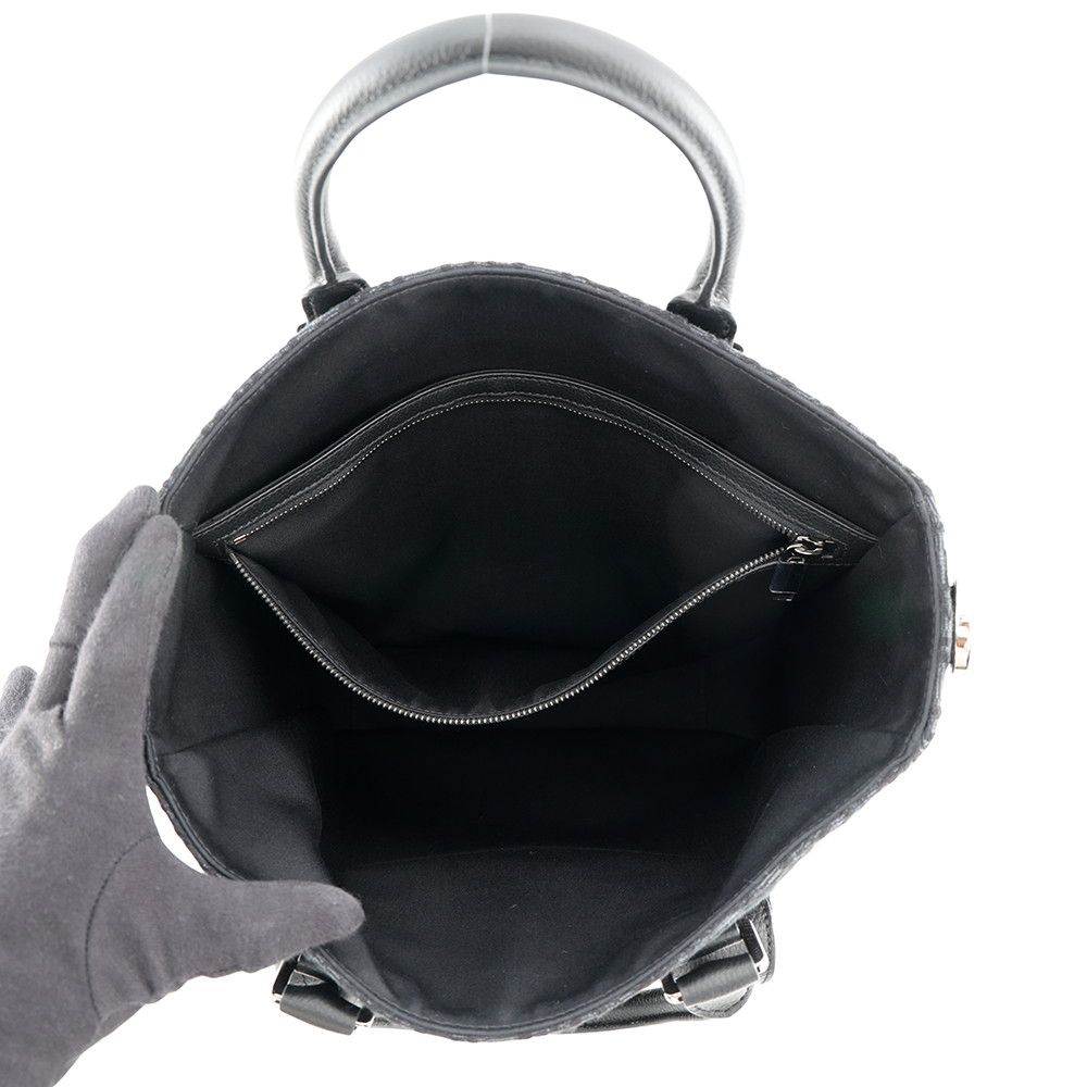 Dior Tote Bag Oblique Jacquard Saddle Trotter Black 2-Way — view 7