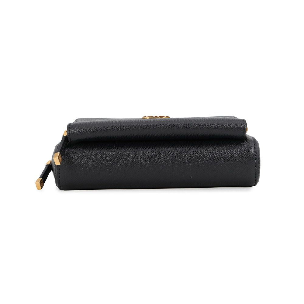 Dior Shoulder Bag Calo Double Pouch Leather Black — view 3