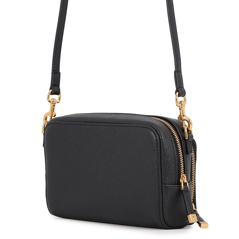 Dior Shoulder Bag Calo Double Pouch Leather Black — view 2