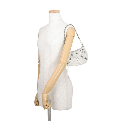 Balenciaga Shoulder Bag le Cagole Mini Embossed Leather 2-Way White — view 4