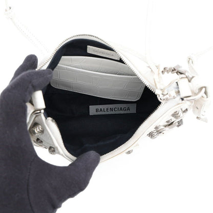 Balenciaga Shoulder Bag le Cagole Mini Embossed Leather 2-Way White — view 6