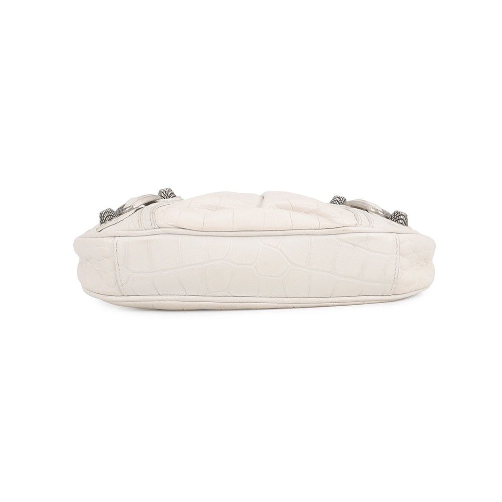 Balenciaga Shoulder Bag le Cagole Mini Embossed Leather 2-Way White — view 3