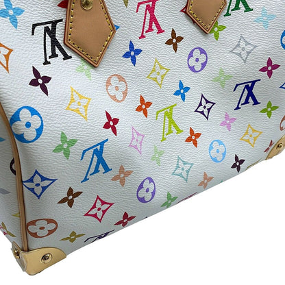 Louis Vuitton Monogram Multicolor LV TM Speedy Bandouliere 25 2-Way White — view 7