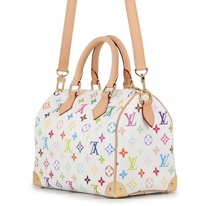 Louis Vuitton Monogram Multicolor LV TM Speedy Bandouliere 25 2-Way White — view 2