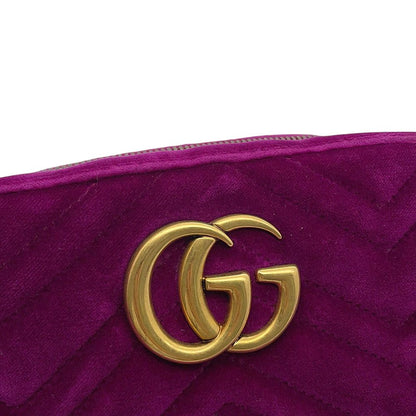 Gucci Shoulder Bag GG Marmont Quilted Small Velvet Chain — view 8