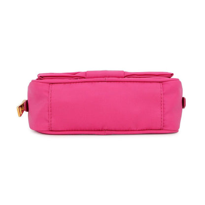 Prada Shoulder Bag Ribbon Logo Nylon Leather — view 3