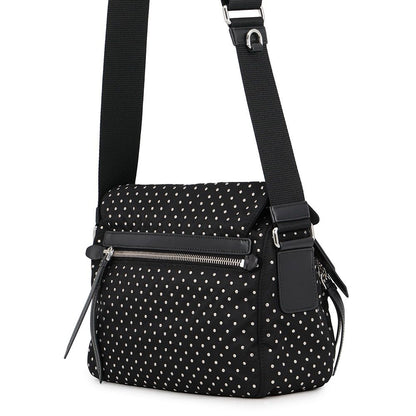 Prada Shoulder Bag Triangle Logo Studs Nylon Black — view 2