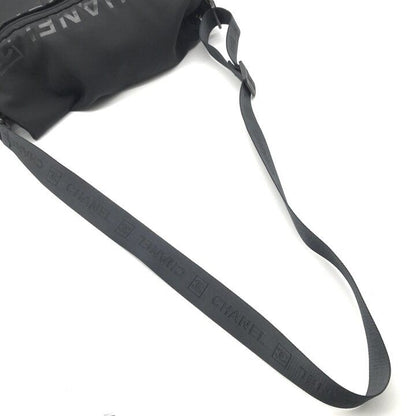 Chanel CC Logo Sports Shoulder Bag Black — view 7