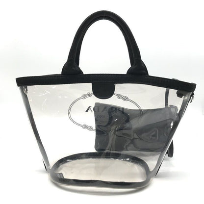 Prada Logo Vinyl Hand Tote Bag 2-Way Shoulder Black — view 3