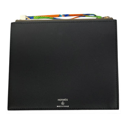 Hermes Petit h Flat Case Veau Epsom Veau Swift Pouch Mini Bag Brown — view 2