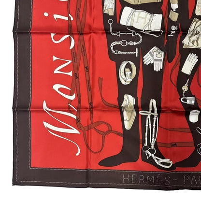Hermes Scarf Carre 90 Silk Monsieur Et Madame & — view 5
