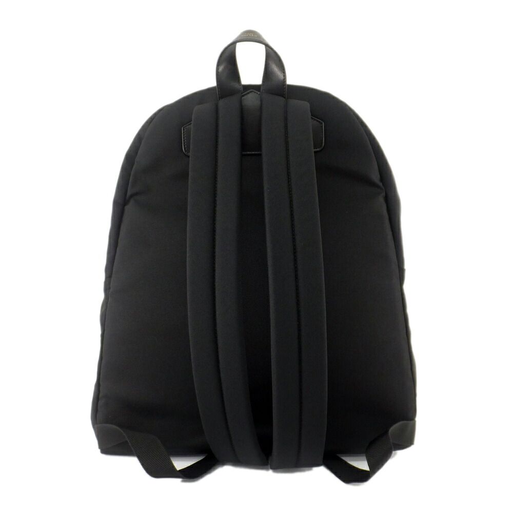 Celine Backpack Nylon Canvas Black Silver Metal Charm — view 2