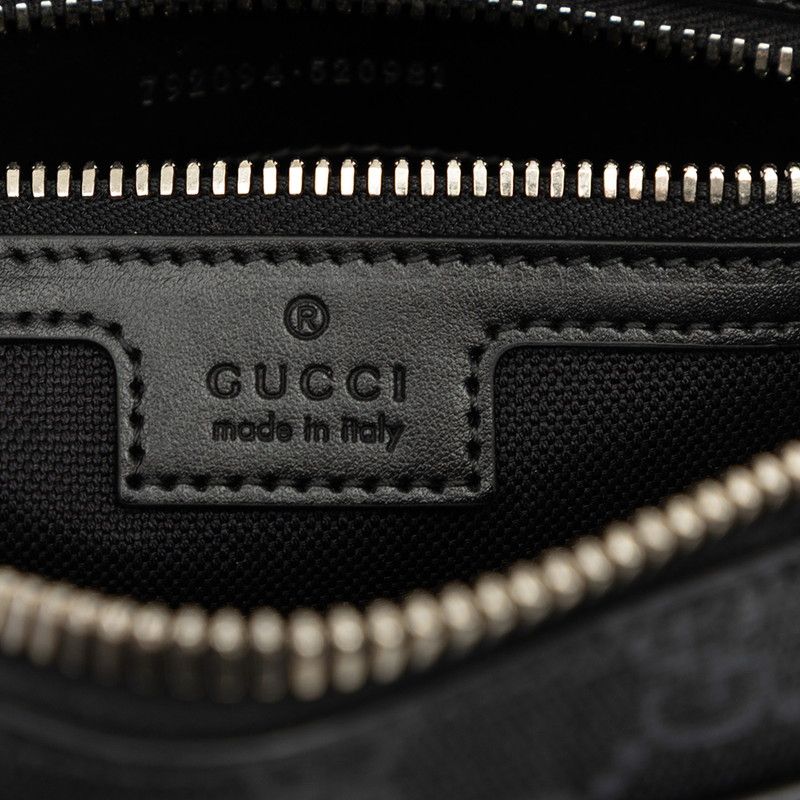 Gucci GG Supreme Belt Bag Gray Red Navy Leather — view 5