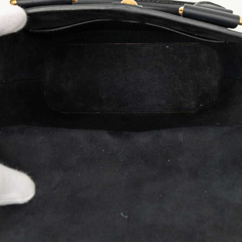 Dior Bucket 2-Way Shoulder Bag Black Leather — view 4
