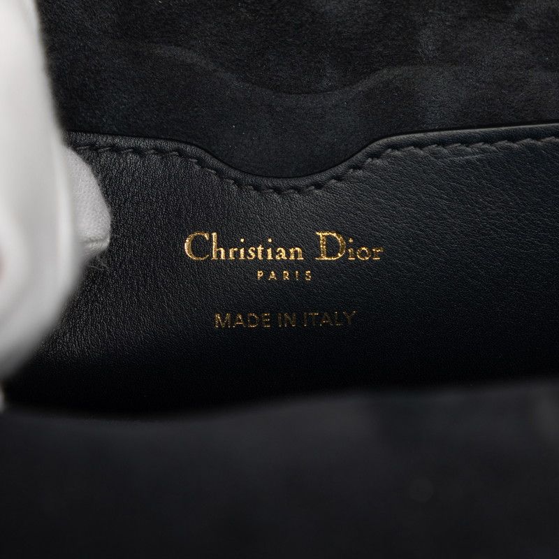 Dior Bucket 2-Way Shoulder Bag Black Leather — view 5