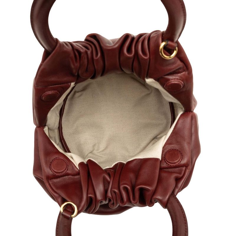 Loewe Anagram Bounce 2-Way Shoulder Bag Wine Red Leather — view 4