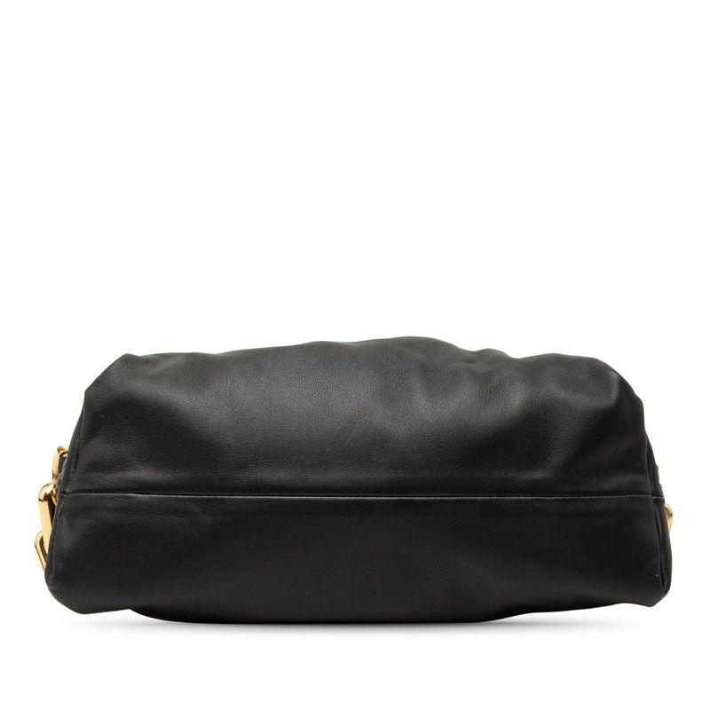 Bottega Veneta the Chain Pouch Handbag Shoulder Black Gold Leather — view 3