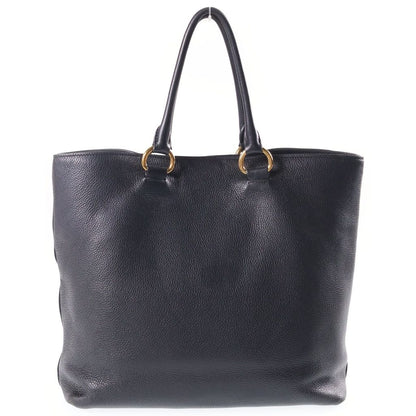 Prada Vitello Phoenix Leather 2-Way Hand Shoulder Tote Bag Gold Black — view 2