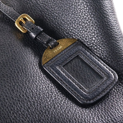 Prada Vitello Phoenix Leather 2-Way Hand Shoulder Tote Bag Gold Black — view 5
