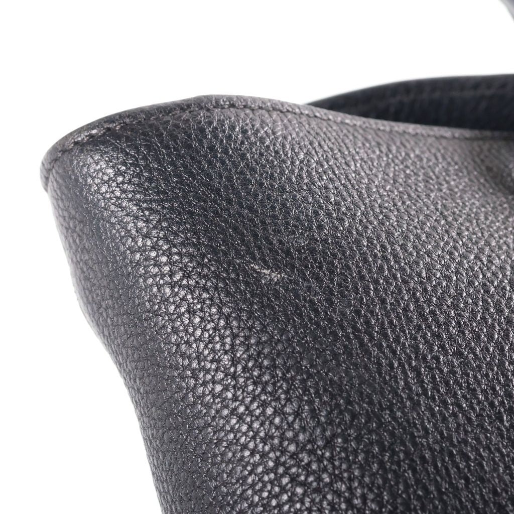 Prada Vitello Phoenix Leather 2-Way Hand Shoulder Tote Bag Gold Black — view 6