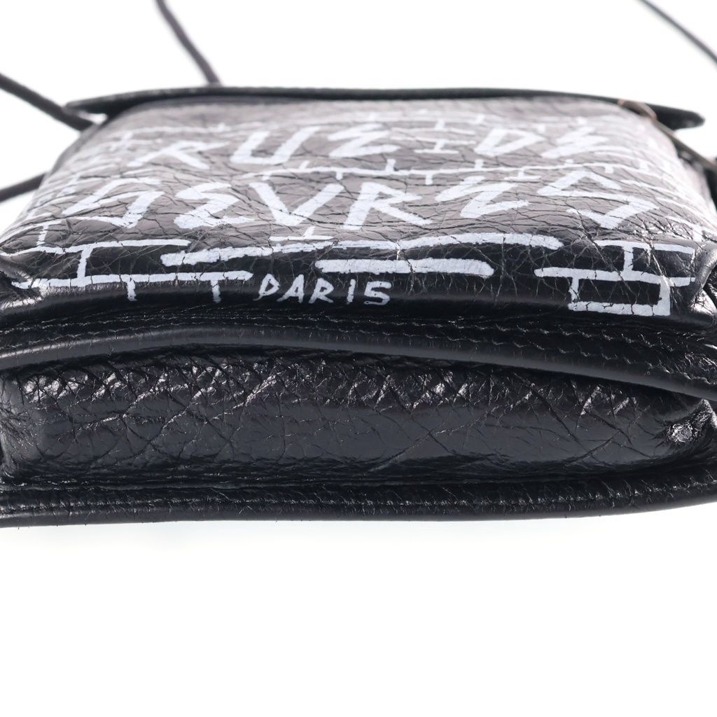 Balenciaga Explorer Graffiti Shoulder Bag Black — view 4