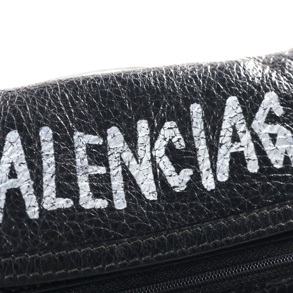 Balenciaga Explorer Graffiti Shoulder Bag Black — view 6