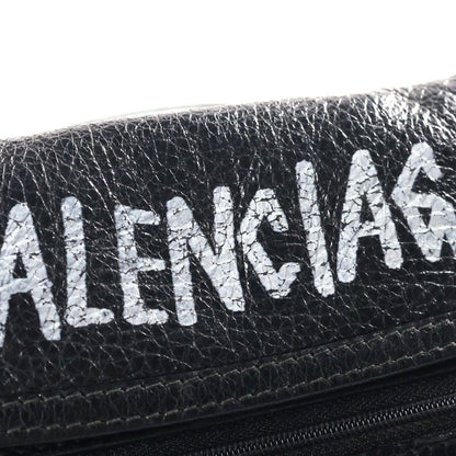 Balenciaga Explorer Graffiti Shoulder Bag Black — view 6