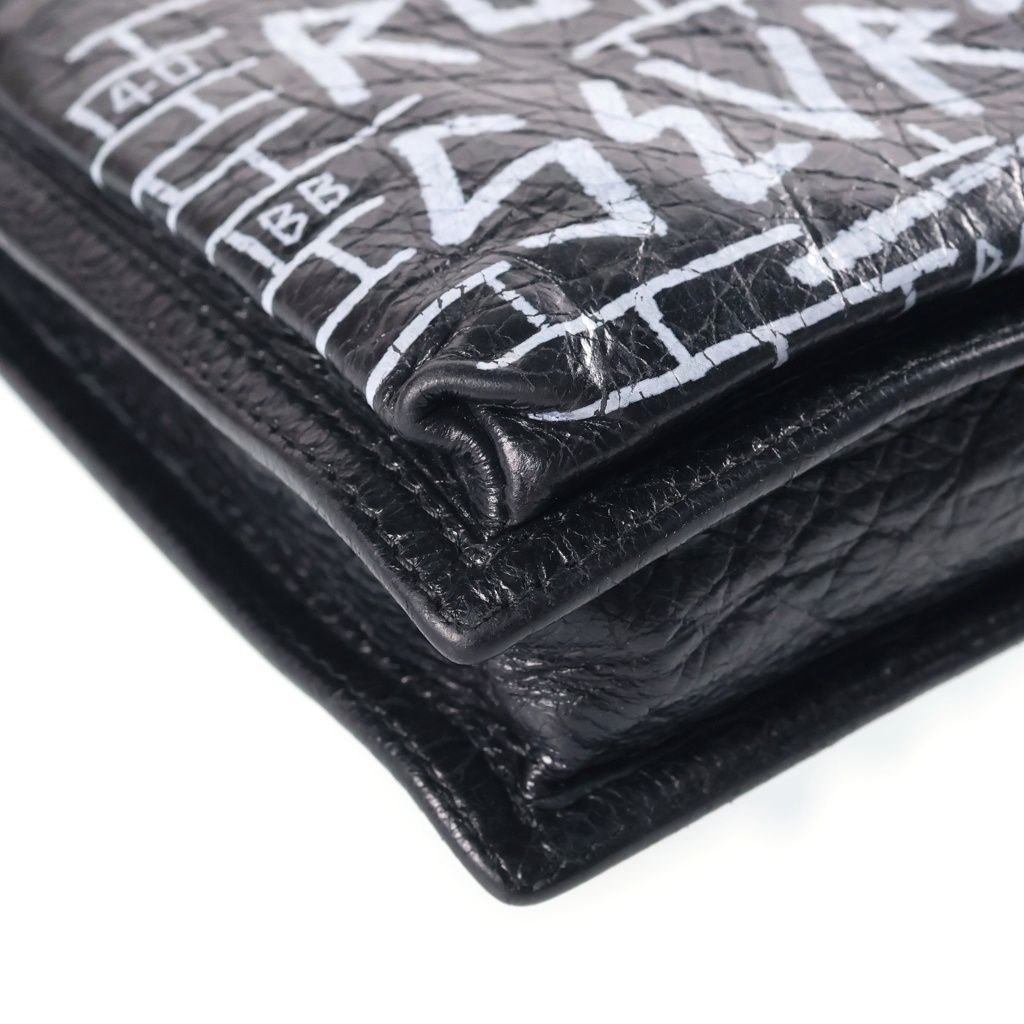 Balenciaga Explorer Graffiti Shoulder Bag Black — view 5