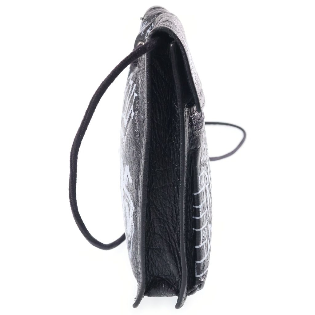 Balenciaga Explorer Graffiti Shoulder Bag Black — view 3