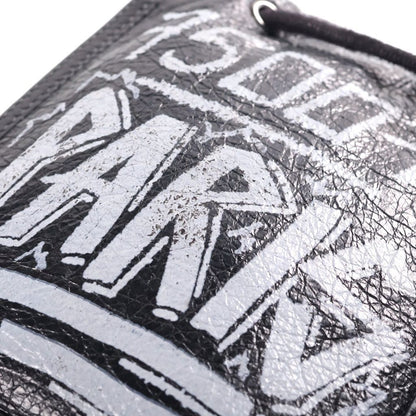 Balenciaga Explorer Graffiti Shoulder Bag Black — view 7