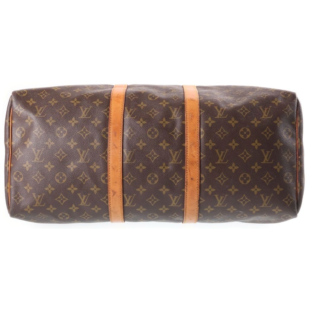 Louis Vuitton Monogram Keepall 50 Leather Boston Bag Brown 83 — view 4