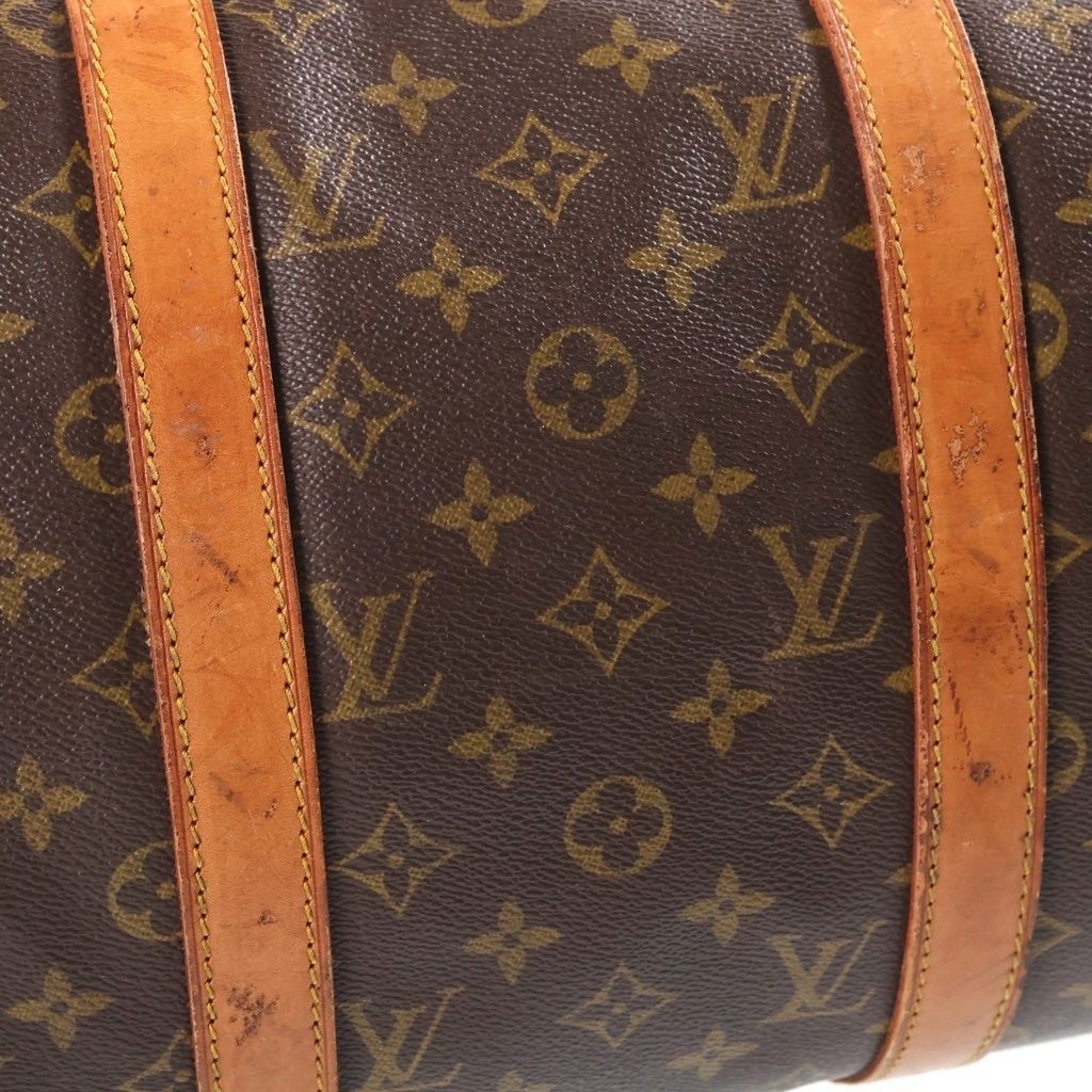 Louis Vuitton Monogram Keepall 50 Leather Boston Bag Brown 83 — view 6