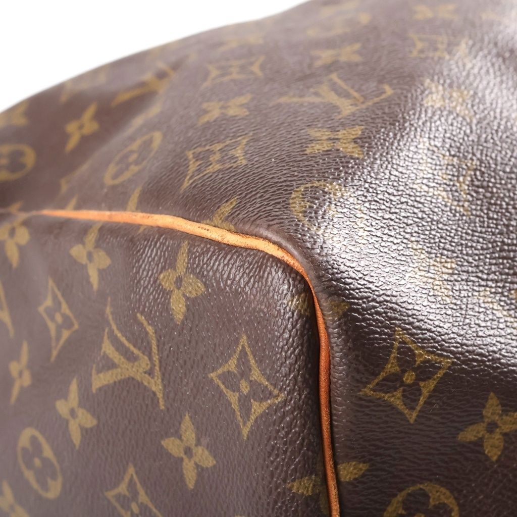 Louis Vuitton Monogram Keepall 50 Leather Boston Bag Brown 83 — view 5