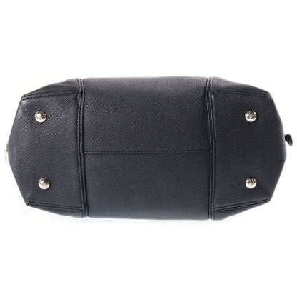 Louis Vuitton Parnassea Lockit MM Leather Handbag Silver Black — view 4